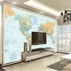 3D Wallcovering Wallpaper HD Wereldkaart Woonkamer Slaapkamer Keuken Woondecoratie Schilderingen Muurschildering Klassieke Wallpapers Muurdocumenten