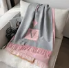 Fashion Designer Scarf with Geometric Patterns Winter Letters Print Cashmere Scarves for Women Warm Plaid Cotton Shawl Wraps Size 180x65cm