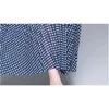 Moda Kadın Yaz Zarif Kot Elbise Femme Vintage Nokta Patchwork Tasarımcı Pist Kolsuz Uzun Vestidos 210520