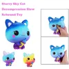 Creamy Scented Soft Squeezes Novelty Tryck Sensory Toys Cute Cartoon Cat Slow Rebound Toy Decompression Office Toys Presenter