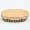 Boar Bristle Hair Beard Brushes Hard Round Wood Handle Antistatic Hairdressing Tool For Men RH30695834593