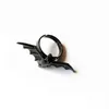 Vintage Gothic Halloween Black Bat Ring Jewelry Opening Adjustable Punk Style Ring Male Female Couple Hip-hop Index Finger Ring G1125