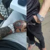 Orologio da uomo con diamanti bling AAA CZ Ruolo placcato oro 18 carati Orologi da polso ghiacciati al quarzo ghiacciato per uomo Orologio da polso impermeabile maschile Ore