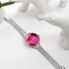 Damesjurk mesh horloges mode slim roestvrij stalen polshorloge voor vrouwen curren vrouwelijke quartz klok MONTRE FEMME 9037 Q0524