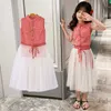 Dress For Girls Summer Girl Lace Dresses Clothes Fashion Party Prom Dress Kids Pattern Teenage Child Costume 5 6 8 10 12 14 Year Q0716