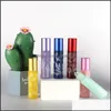 Packing Office School Business & Industrial10Ml Printing Roller Bottles Travel Portable Per Essential Oil Mini Aron Color Glass Empty Bottle