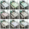 137 * 90 cm / 54 * 35 inch Wodoodporny Olej o zuchroju Tkaniny Prosta Plaid Washored Wzór Wash-Free Prostokątny Wesele Dining Table Cover Tablecloth HY0274