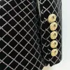 High Street Est Designer Blazer Women's Lion Knappar Sjal Collar Classic Plaid Glitter Embellished Velvet Jacket 210521