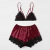 Femmes Sexy Tache Lingerie Vêtements De Nuit Sangle Sans Manches Soutien-Gorge Shorts Ensembles De Nuit Pyjama Ensemble Vêtements Exotiques Vêtements De Nuit Vêtements De Nuit Q0706