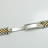 Watch Bands 316L Silver 2 Tone Gold Solid Curve End Jubilee Band Strap Bracelet Fit For2712