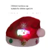 Barn ledde jul jultomten hattar rena snögubbe cap party kostym xmas gåvor nattlampa dekoration för barn vuxen233b3819639