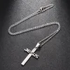 Jesus Cross Necklace Pendant Rostfritt stålhalsband för kvinnor Män modesmycken Will och Sandy