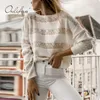 Autunno Inverno Donna Maglioni a righe Pullover lavorato a maglia Spessore caldo maglione vintage Maglione femminile 210415