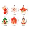 Include Battery Santa Claus Snowflake Tree LED Light String Christmas Decoration For Home 2022 ChristmasOrnament Xmas Gift NewYear 2021 D2.0