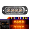 شاحنة 12V 24V 4 LED Strobe تحذير مصبغة خفيفة الطوارئ مصابيح Lightbar Car Lapt Amber الأصفر إشارات المرور البيضاء