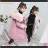 Cappotto Outwear Baby Baby Maternità Drop Delivery 2021 Moda Bambini Inverno Piumino in cotone Abbigliamento ragazza Abbigliamento per bambini Caldo spesso Parka Fu