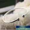 925 Sterling Silver Classic Open Cuff Armband Bangles For Women Fashion Smycken Pulseras S-B14