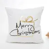 Christmas Decorative Pillow Cover Soft Gold Foil Snow Flakes Square Cushion X'max Party For Sofa Bed 45x45cm Cushion/Decorative