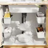 1/2pcs Kitchen Under Sink Drawer Boxes Wall-mounted Spice Rack Bottles Holder Shelf Cabinet Closet Box Cocina Storage