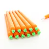 Creative Carrot Roller Ballpoint Pen 0.5mm Orange Vegetable Shaped Student Stationery Christmas Gift