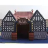 Custom house shaped giant inflatable bar tent irish pub with casks for outdoor party