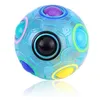 3D Puzzle Magic Cube Glow Rainbow Ball Ball Fidget jouet anti-stress Cadeaux de Pâques Jeux éducatifs pour enfants enfants adultes (bleu lumineux)