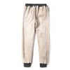 Męskie spodnie zimowe futrne joggery gęste spodnie dresowe sznurki spodnie polarowe bieganie ciepło plus rozmiar 8xl 220922