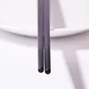 Chopsticks 10 SZTUK w 1 torba ze stopu ze stopu wielokrotnego użytku do wielokrotnego użytku Dostawy do domu (czarny)