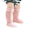 Calzini per neonate Footies Ricamo Motivo a cartoni animati Cotone Keen Party Ati Slip Sokke Scaldamuscoli per presepe morbido