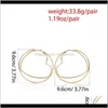 Dangle & Chandelier Hyperbole Big Oversize Heart Gold Circle Hoop Earrings For Women Punk Metal Round Ring Earring Female Ear Jewelry Drop D