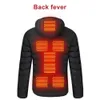 Erkekler 9 Alanlar Isıtmalı Ceket USB Kış Açık Elektrikli Isıtma Ceketler Sıcak Sprot Termal Ceket Giyim Heatable Pamuk Ceket 210910