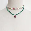 ボヘミアンの手作りの天然真珠のネックレスのおしゃれな絶妙な花のビーズの装飾高品質のジュエリーギフト女性