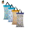 Polyester pul waterdichte babytassen voor mama kinderwagen Gebruik 40 * 70 cm Big Size Double Packet Luier natte zak 2624 Q2