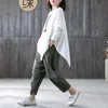 Koreaanse losse casual bat mouwen effen top blouse asymmetrie shirt herfst plus size wilde dunne onregelmatige T-shirt vrouwen 12740 210415