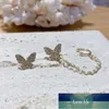 Koreański Elegancki Cute Rhinestone Butterfly Tassel Stadniny Kolczyki Dla Kobiet Dziewczyn Moda Metalowa Łańcuch Boucle d'Oreille Biżuteria Cena Fabryczna Ekspert Projektowa jakość