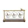 Dishes & Plates Gold Oak Branch Snack Bowl Stand Resin Christmas Rack With Removable Basket Organizer Party Decorations