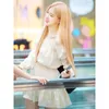 Casual Dresses Kpop Korean Celebrity Same One Word Collar Off Shoulder Dress Women Summer Loose Receive Waist Trumpet Sleeve Fairy