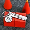 10pieces / lot trendy keychain keyrings 선물 드라이브 안전 나는 당신이 여기에 당신이 필요해 당신은 키 체인 커플 남자 친구 가방 열쇠 고리