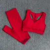 S-XL Yoga Sets Dames Sports Suits Naadloze Running Fitness Gym Broek Hoge Taille Riemen Sport Leggings Elasticiteit BH 210802