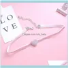 Chokers & Pendants Jewelrychokers Sweet Heart Button Veet Fabric Choker Necklace For Women Fashion Black Pink Green Short Clavicle Necklaces