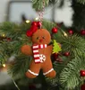 Gingerbread Man Christmas Pendant Decoration Cookie Doll Plush Santa Tree Widget Ornaments Xmas Supplies ZC637