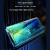 Huawei Mate için Nano Sıvı Kavisli Tam Tutkal Koruma Temperlenmiş Cam Film 30 20 Pro P30 P20 P20 Lite Ekran Koruyucu Cep Telefonu Koruyucular