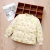 2021 New Girls Boys Down Coat Mesh Barnkläder Vinter förtjockad Outwear Baby Jacket Liner Fritidssporter utan huvar