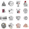 NUOVO 2021 100% argento sterling 925 albero di Natale fiore fascino Fit fai da te braccialetto originale Fshion regalo gioielli