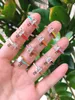 10Pcs Bohemian gold plated micro pave ring, fashion cz colorful enamel crystal ring jewelry for gift