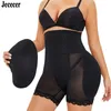 Gewatteerde slipje Butt Lifter Shapewear Tummy Control Fake Butt Slimming Sexy Dames Panty Hoge Taille Trainer Ondergoed Slips 210402