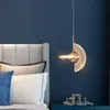 Lâmpadas Pingente Nordic Designer Quarto Bedside Cabeça Cabeça de Cristal Lâmpada Lâmpada Criativa Decoração Interior Lustre Luz de Luxo