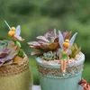 6 pcs/ Set Miniature Flower Fairy Elf Garden Home Houses Decoration Mini Craft Micro Landscaping Decor DIY Accessories 210728