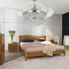 Onzichtbare ventilator lichte woonkamer moderne minimalistische luxe kristallen kroonluchter slaapkamer met led plafond