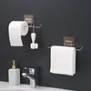 Stainless Steel Self Adhesive Hanging Toilet Paper Holder Bathroom Towel Kitchen Cabinet Roll Paper Rack Holders Home Wall Storage Racks JY1019